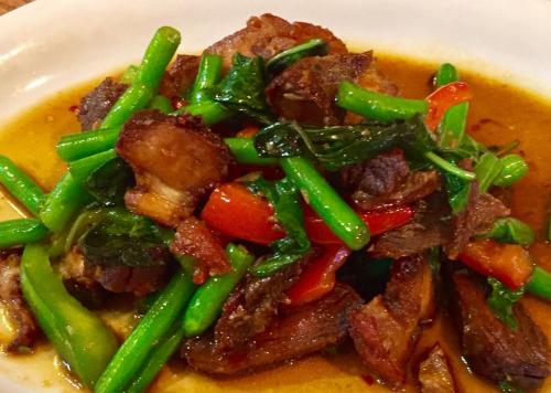 Spicy Basil with Pork Belly